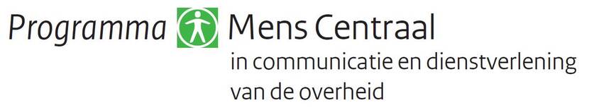 Logo programma Mens Centraal. Mens Centraal in communicatie en dienstverlening.